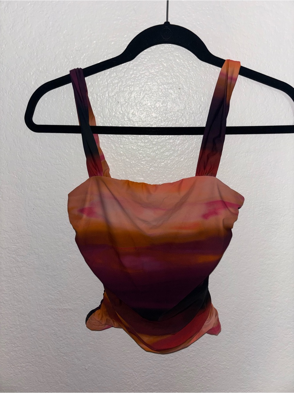 White Fox Sunset Ombre Crop Tank Top - Multi
